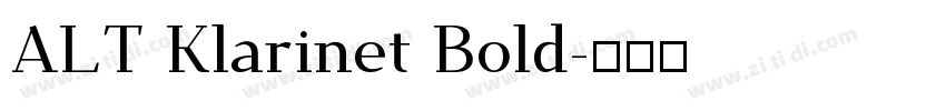 ALT Klarinet Bold字体转换